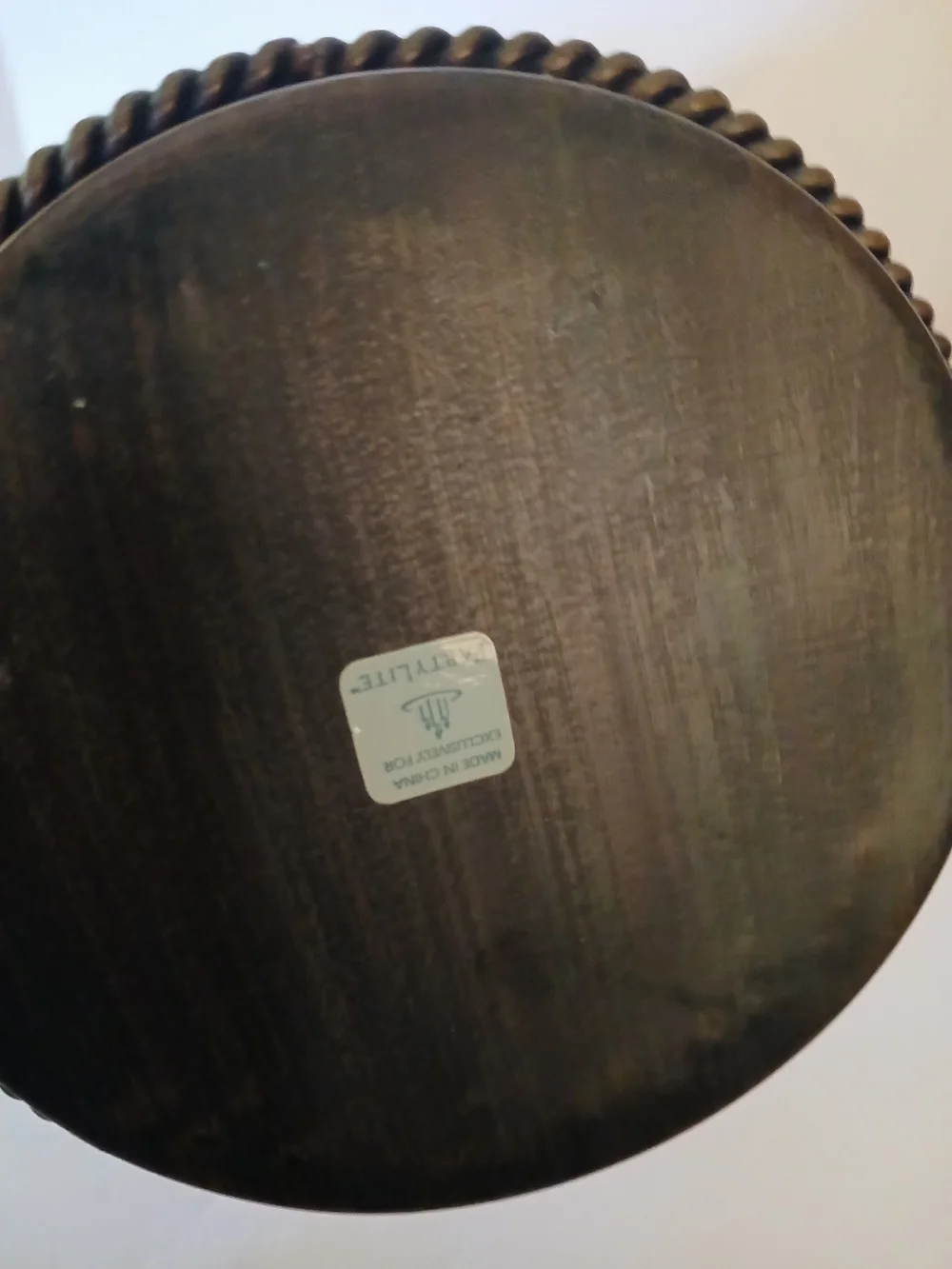 PartyLite Green and Brown Metal Hanging Candle Holder - Picture 3 of 4